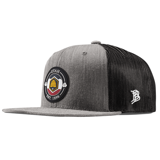 Utah Compass Flat Trucker Heather Gray 