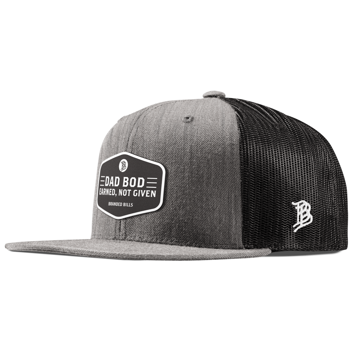 Dad Bod Flat Trucker Heather Gray