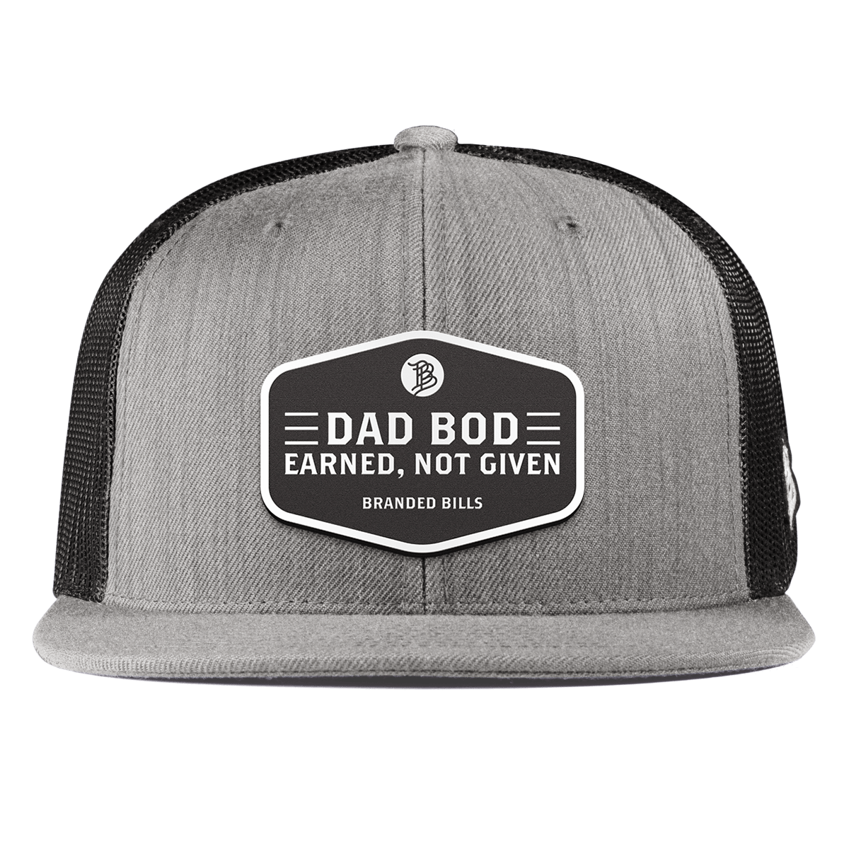 Dad Bod Flat Trucker Heather Gray