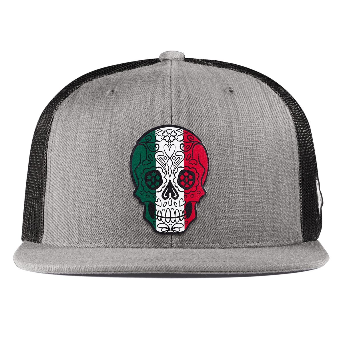 Fiesta Sugar Skull Flat Trucker Heather Gray