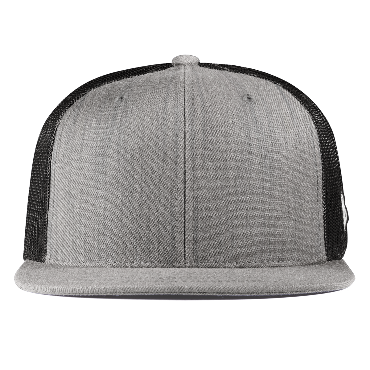 Bare Flat Trucker Heather Gray Front