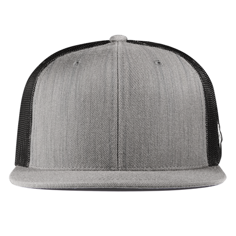 Bare Flat Trucker Heather Gray Front