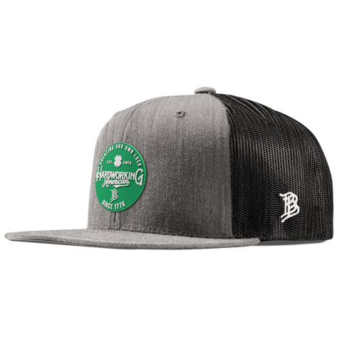 Get The Green Flat Trucker Heather Gray