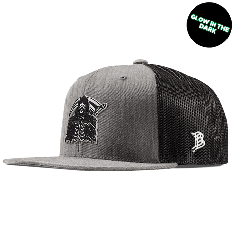 Grim Reaper Glow Flat Trucker Heather Gray