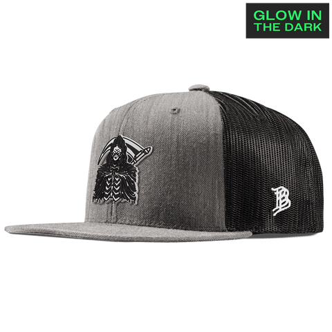 Grim Reaper Glow Flat Trucker Heather
