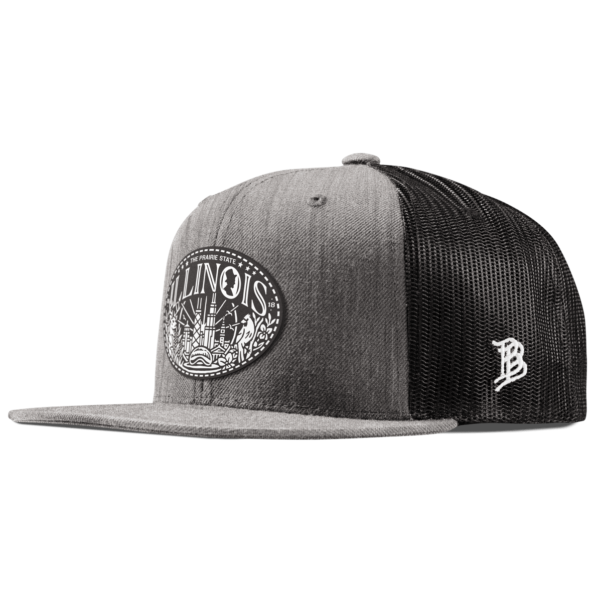 Illinois Traveler Flat Trucker Heather Gray