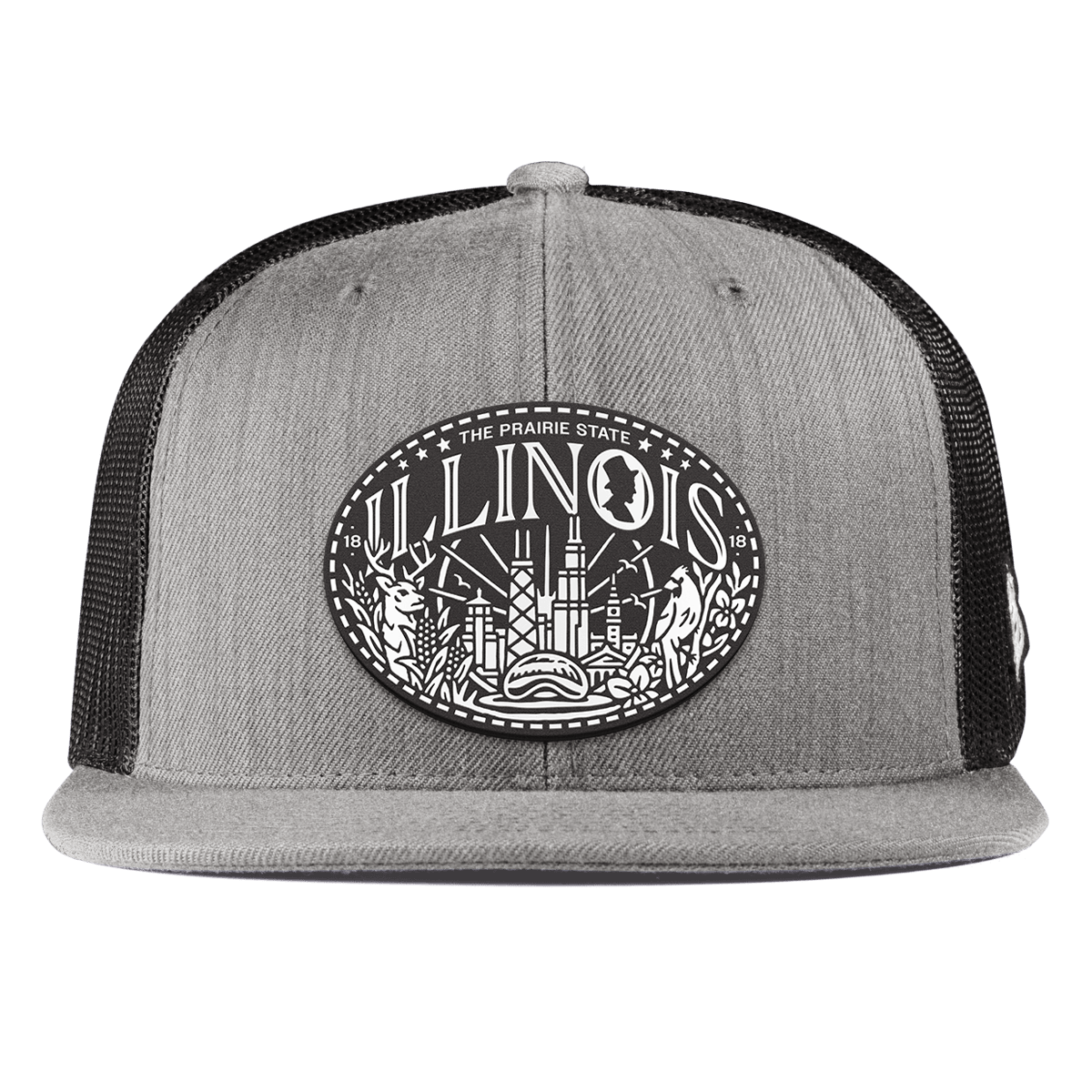 Illinois Traveler Flat Trucker Heather Gray