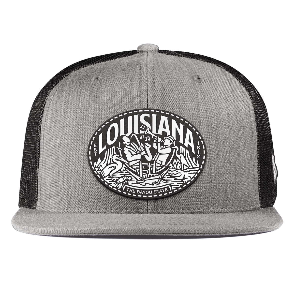 Louisiana Traveler Flat Trucker Heather Gray