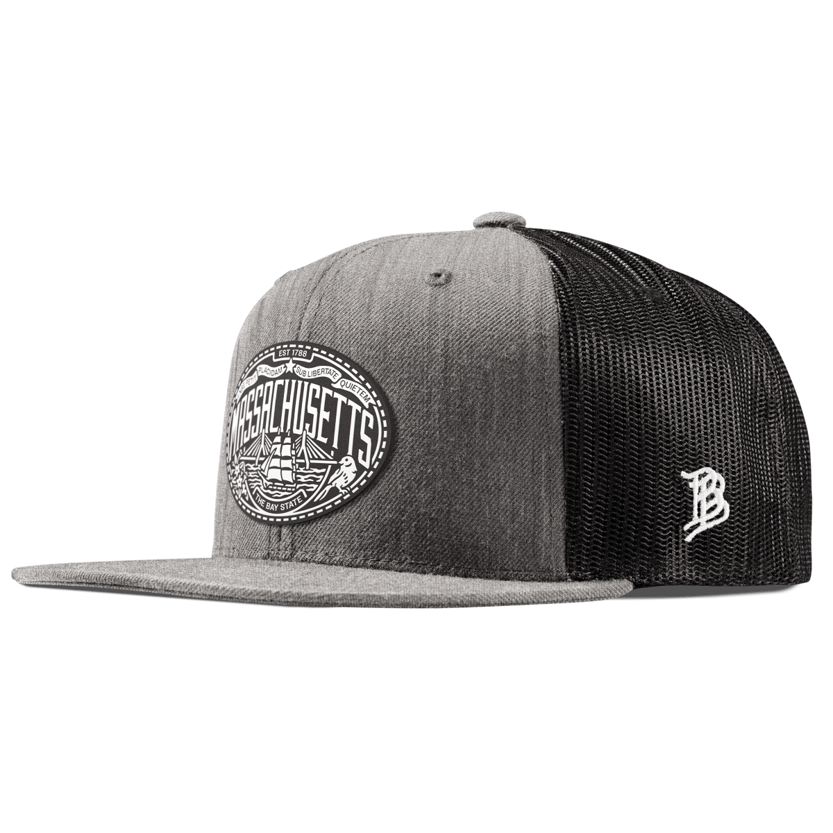 Massachusetts Traveler Flat Trucker Heather Gray