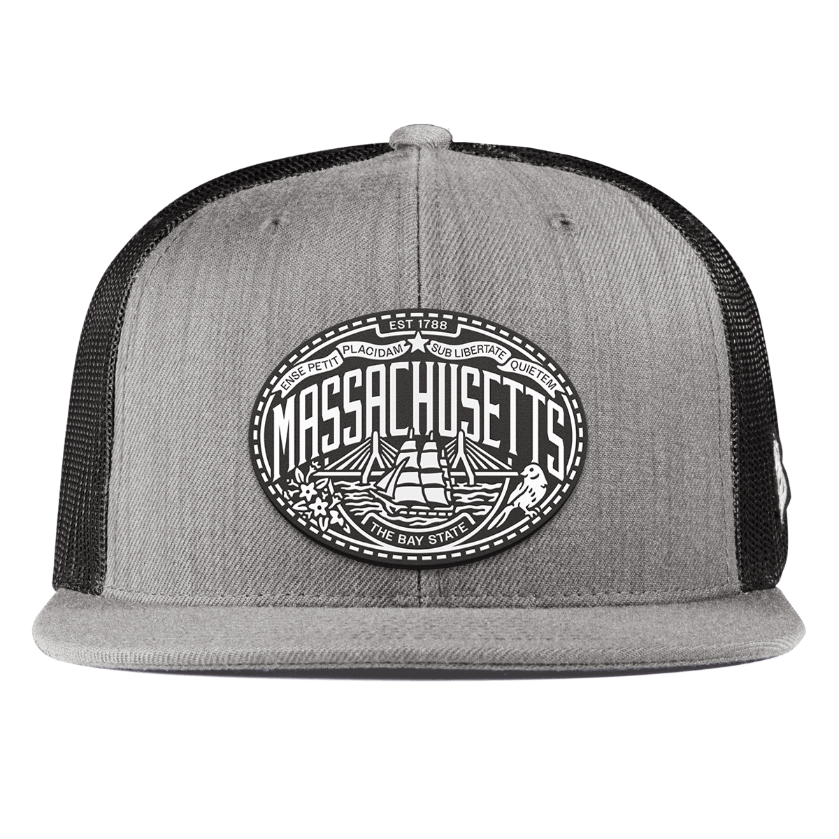 Massachusetts Traveler Flat Trucker Heather Gray