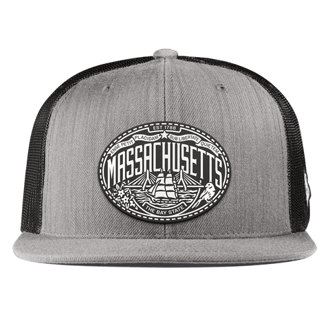 Massachusetts Traveler Flat Trucker Heather Gray