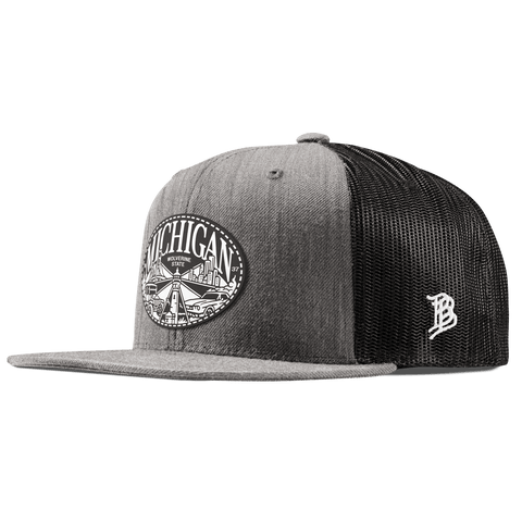 Michigan Traveler Flat Trucker Heather Gray