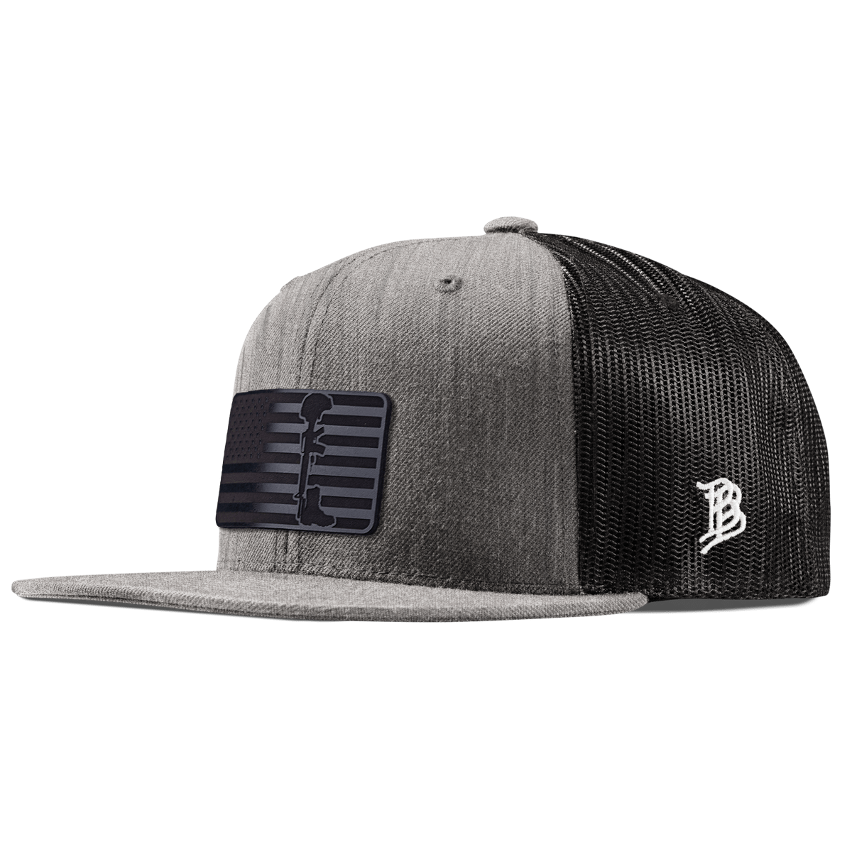 Midnight Memorial Flat Trucker Heather Gray