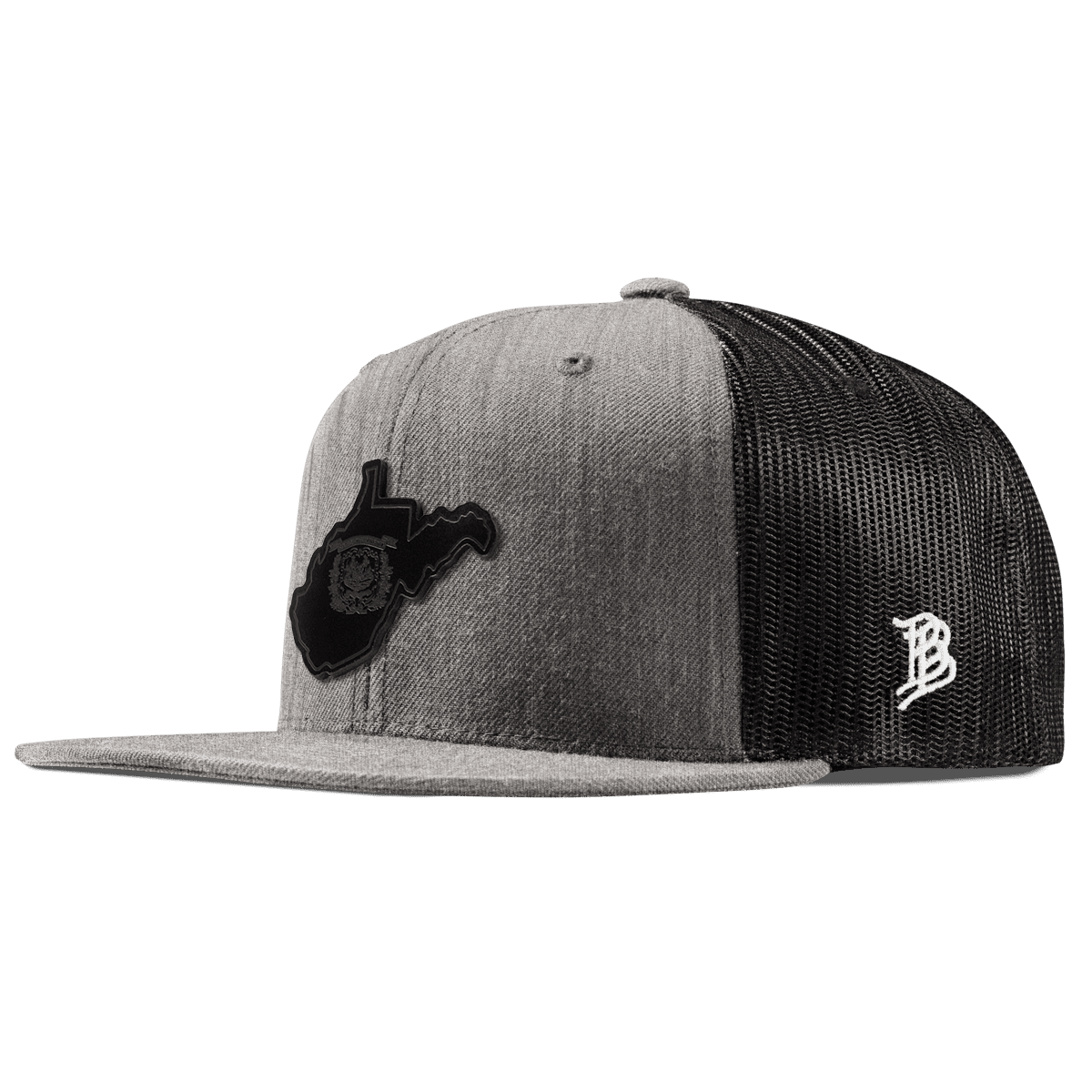West Virginia 35 Midnight Flat Trucker Heather Gray