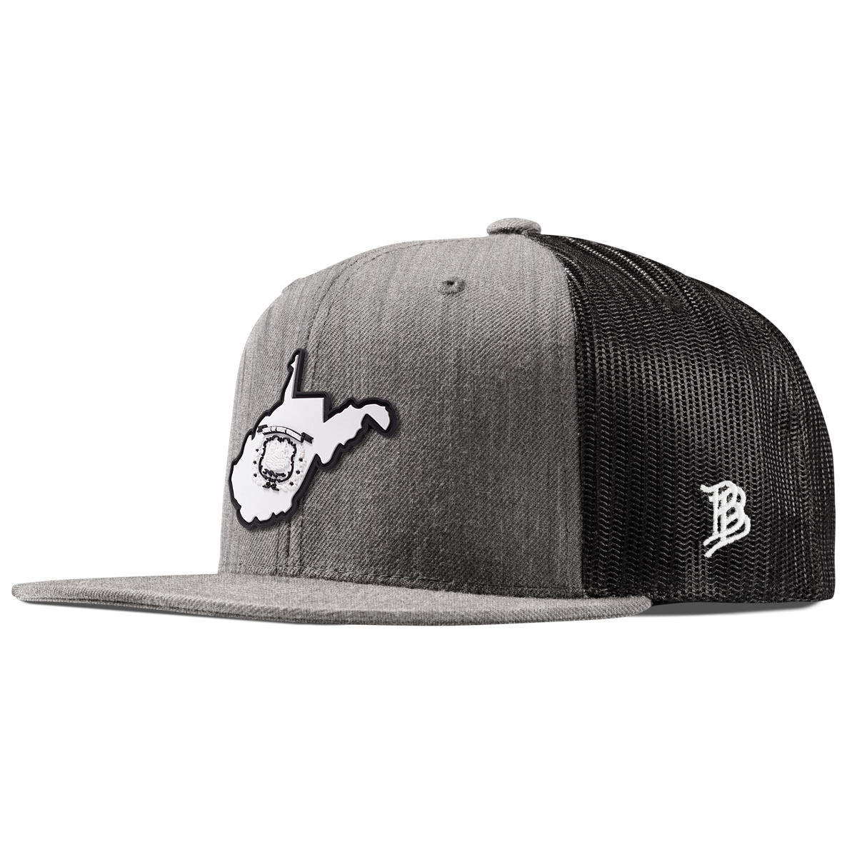 West Virginia Moonlight Flat Trucker Heather Gray