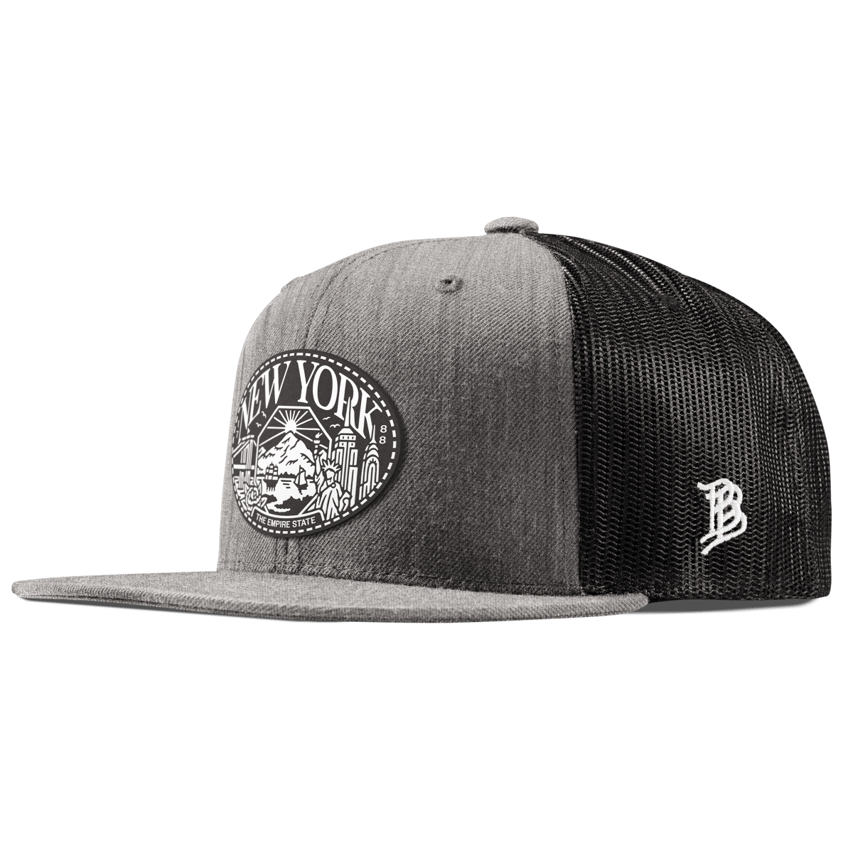 New York Traveler Flat Trucker Heather Gray