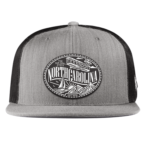 North Carolina Traveler Flat Trucker Heather Gray