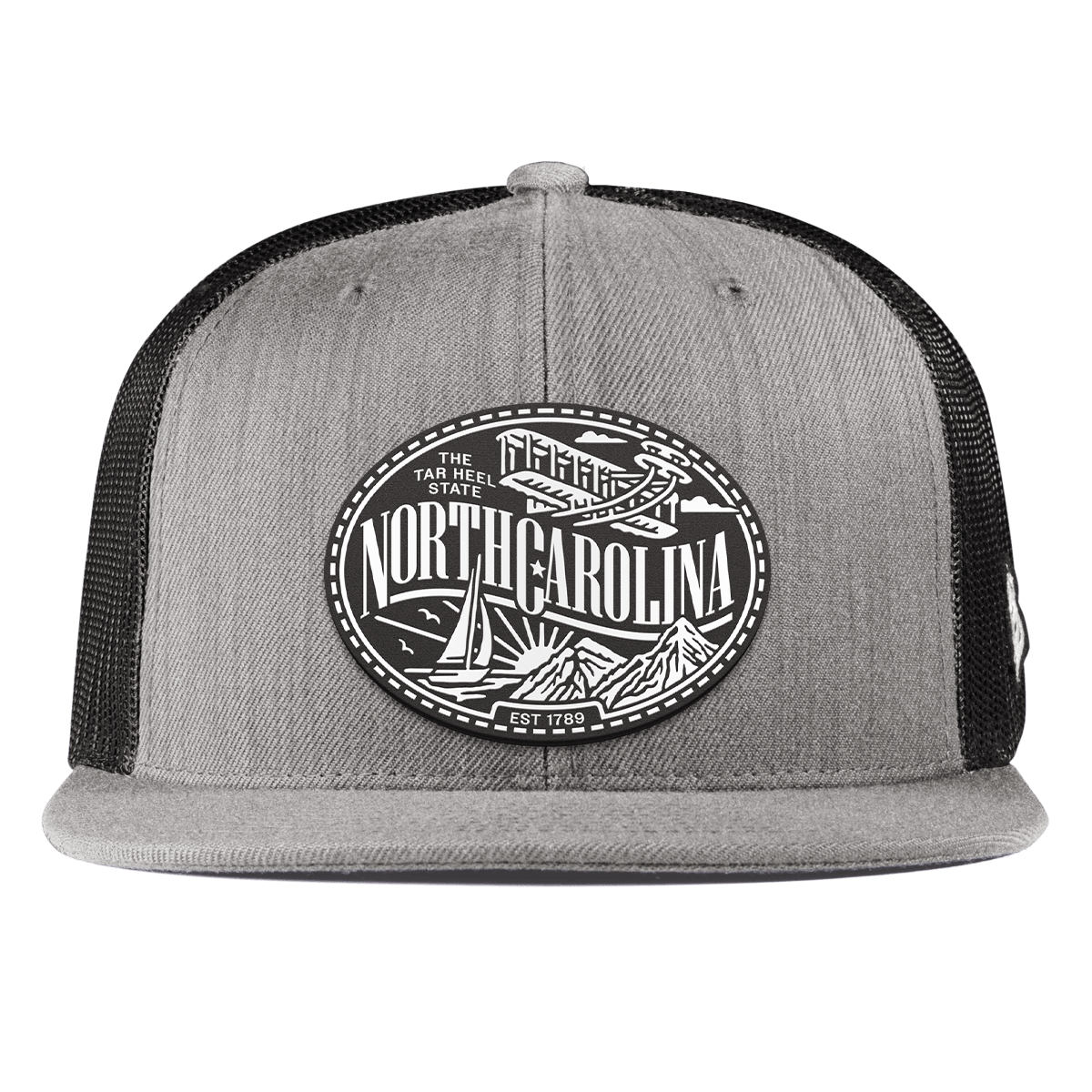 North Carolina Traveler Flat Trucker Heather Gray