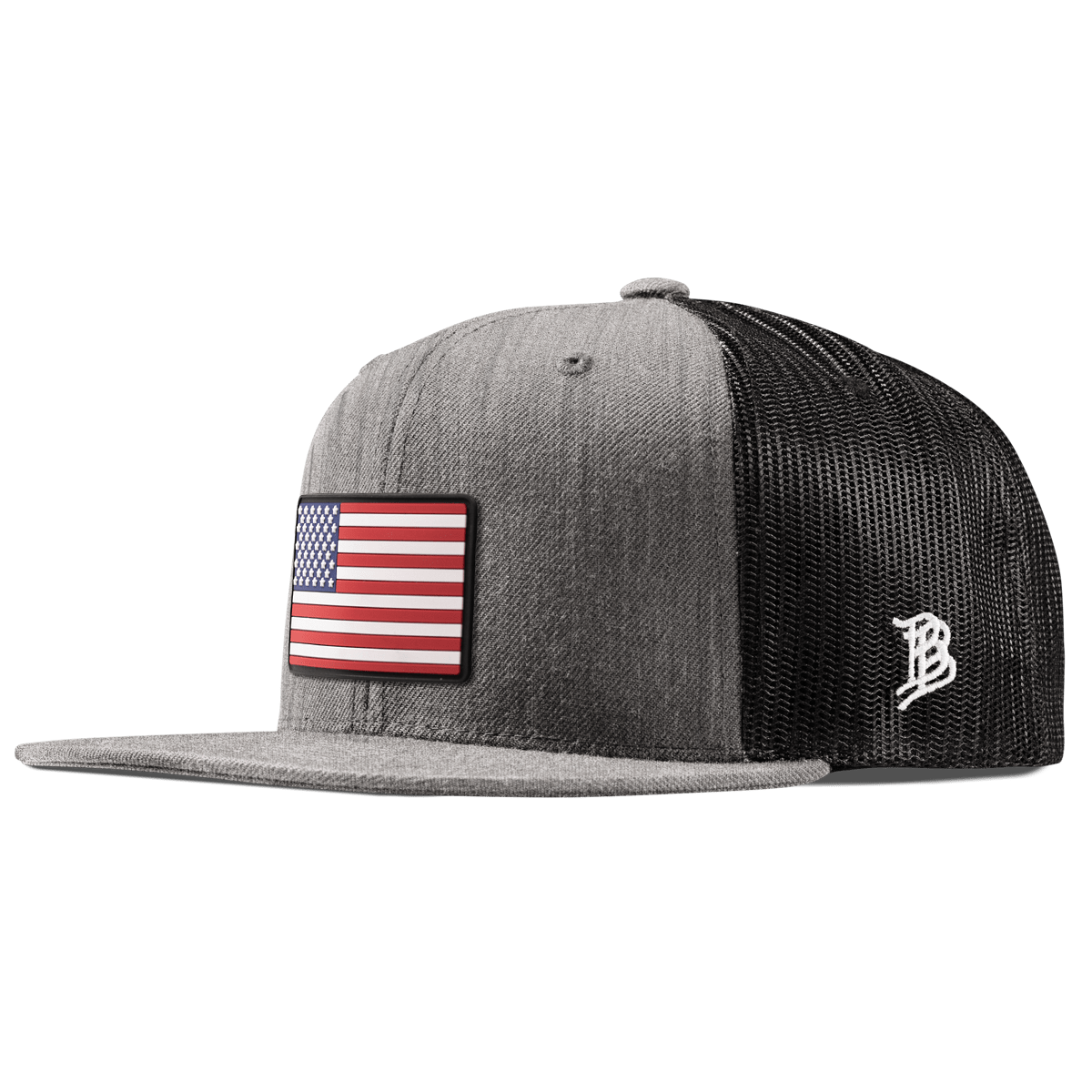 Old Glory PVC Flat Trucker Heather Gray