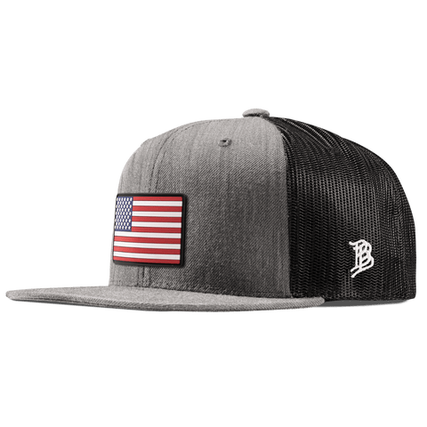 Old Glory PVC Flat Trucker Heather Gray