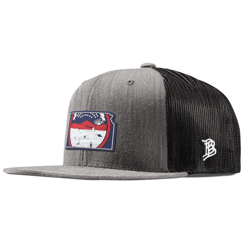 Kansas Patriot Series Flat Trucker Heather Gray 