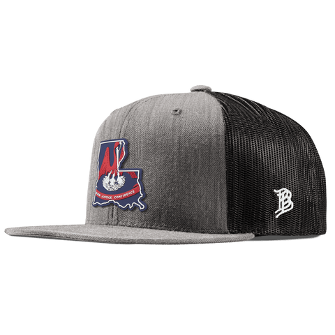 Louisiana Patriot Series Flat Trucker Heather Gray 