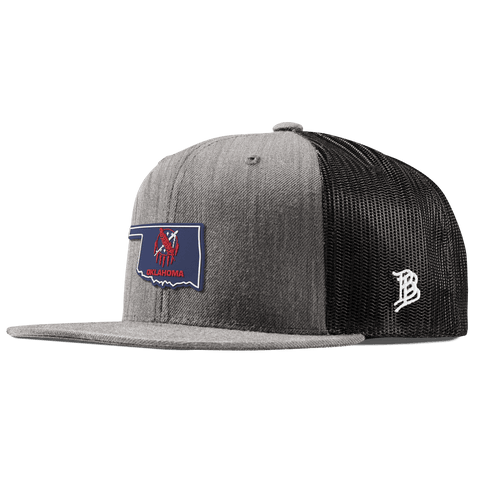 Oklahoma Patriot Series Flat Trucker Heather Gray