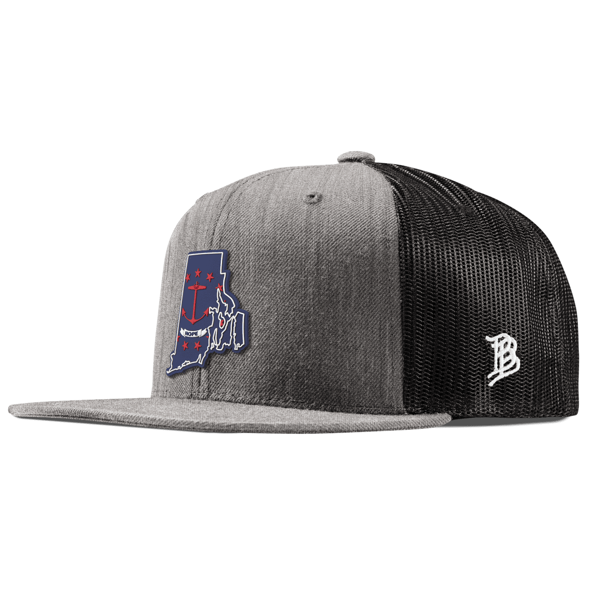 Rhode Island Patriot Series Flat Trucker Heather Gray