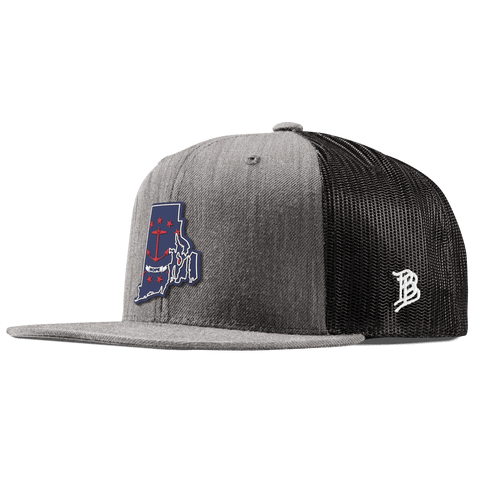 Rhode Island Patriot Series Flat Trucker Heather Gray
