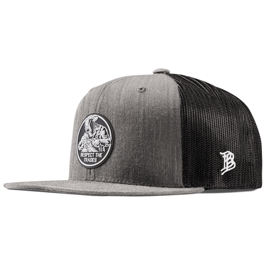 Respect The Trades Welder Flat Trucker Heather Gray