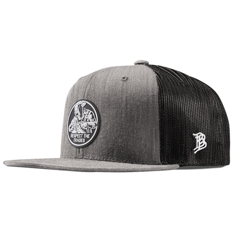 Respect The Trades Welder Flat Trucker Heather Gray