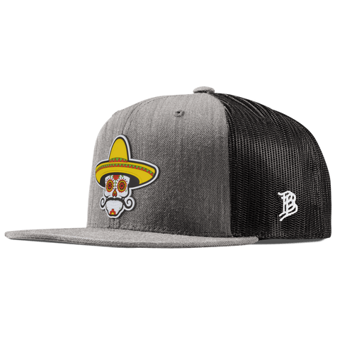 Sombrero Skull PVC Flat Trucker Heather Gray