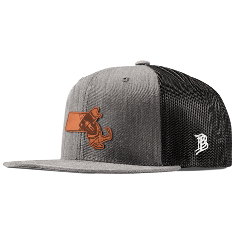 Massachusetts 6 Flat Trucker Heather Gray