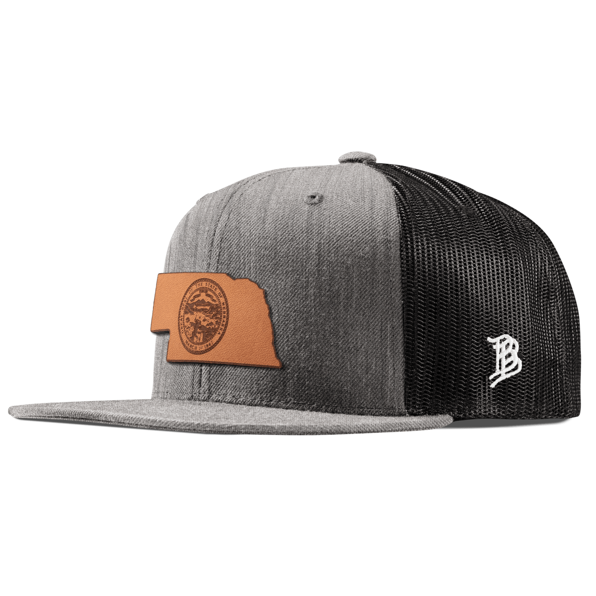 Nebraska 37 Flat Trucker Heather Gray