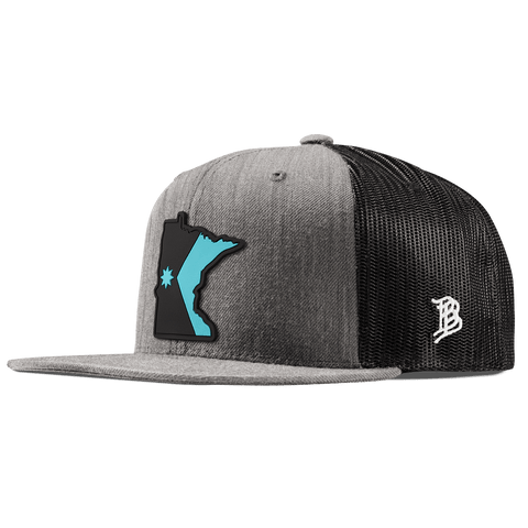 Minnesota Turquoise Flat Trucker Heather Gray   