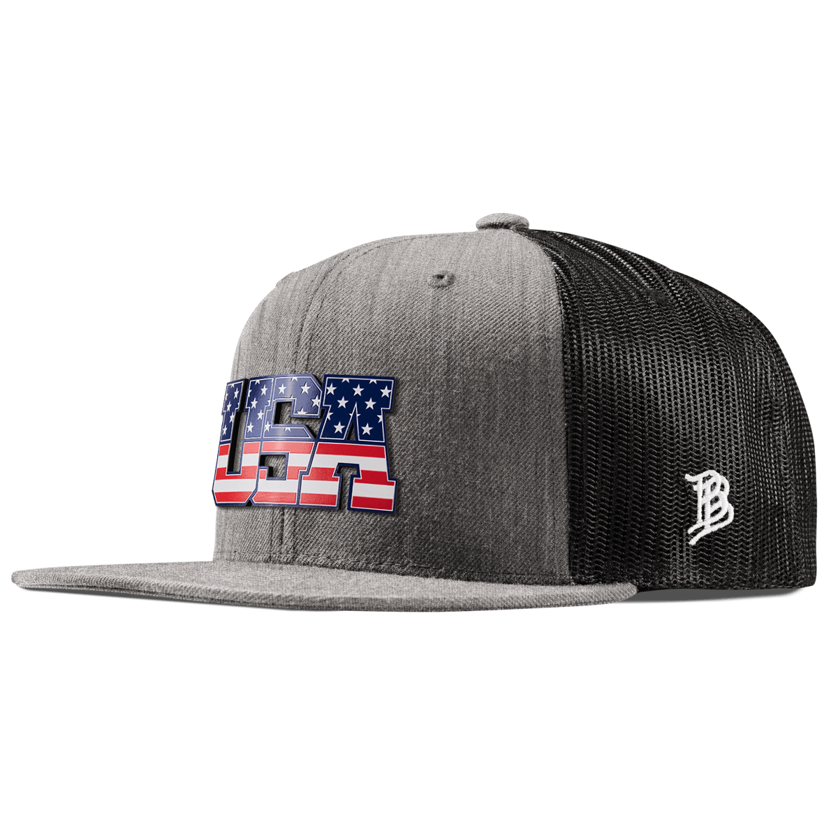 USA Tradition Flat Trucker Heather Gray 