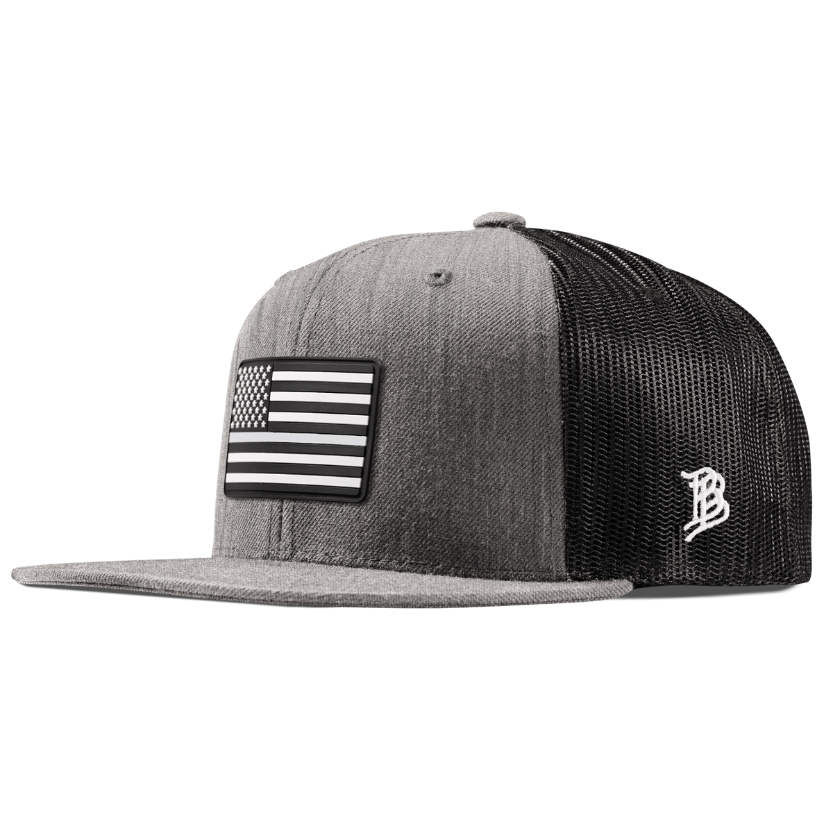 Vintage Old Glory Flat Trucker Heather Gray