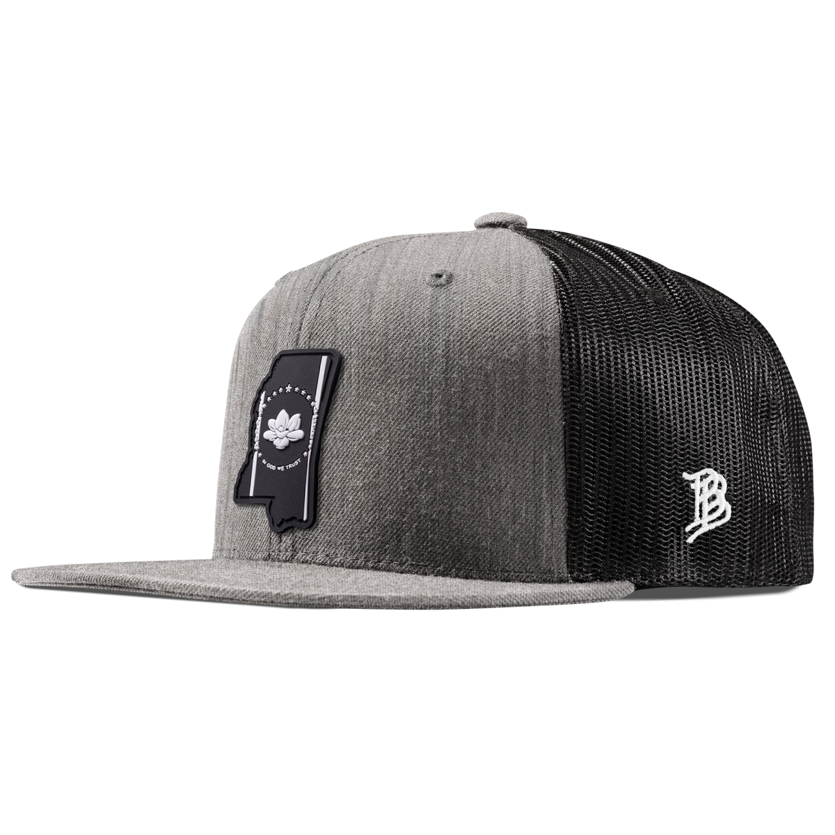 Mississippi Vintage Flat Trucker  Heather Gray