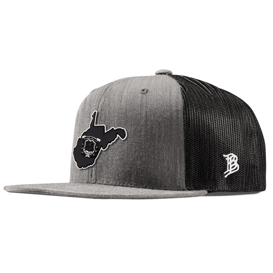 West Virginia Vintage Flat Trucker  Heather Gray