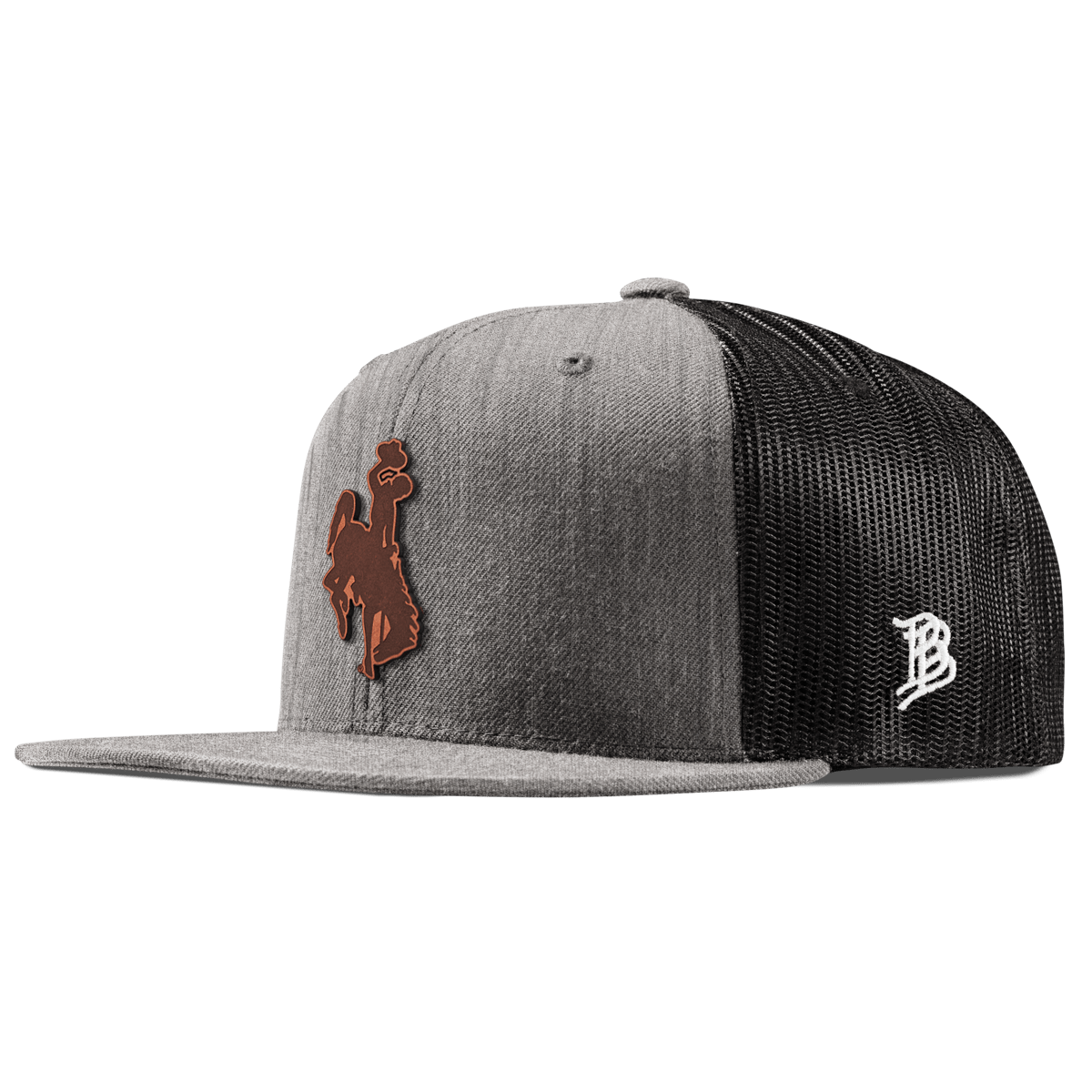 Wyoming Cowboy Flat Trucker Dark Logo