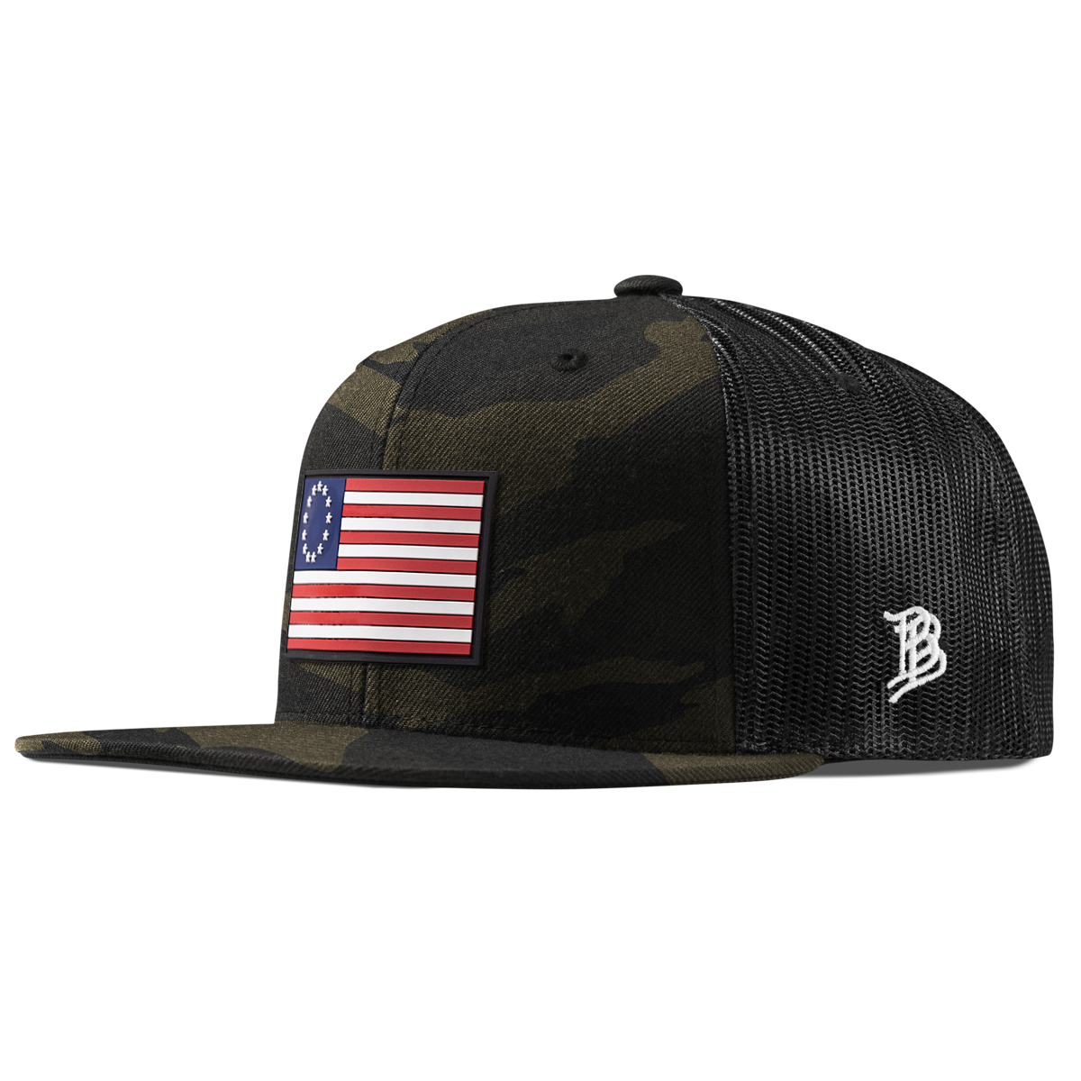 1776 PVC Flat Trucker Midnight Camo