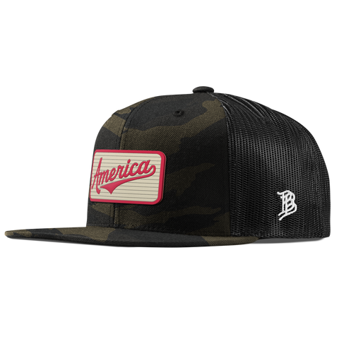 America Badge Flat Trucker