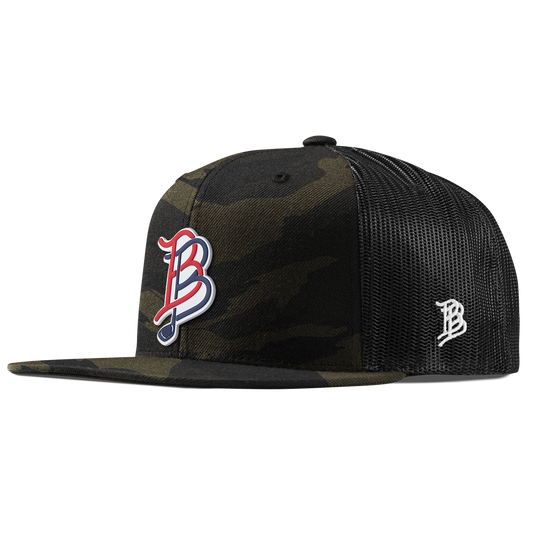 BB Golf USA Flat Trucker Midnight Camo