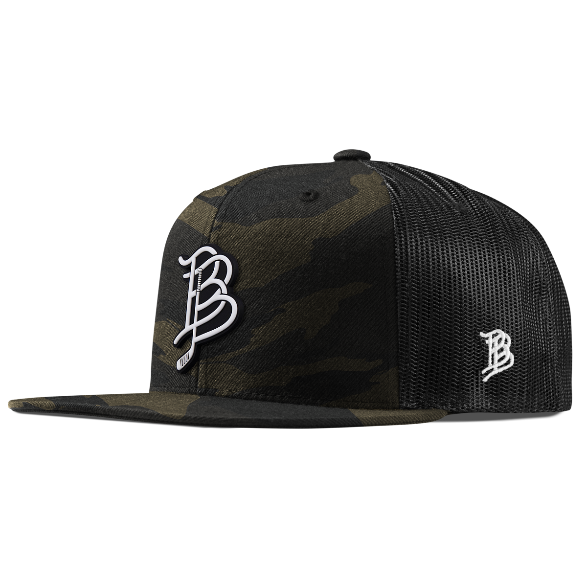 BB Hockey Cutout PVC Flat Trucker Midnight Camo