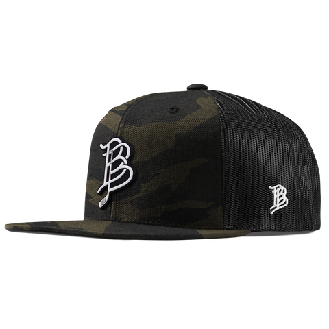 BB Hockey Cutout PVC Flat Trucker Midnight Camo