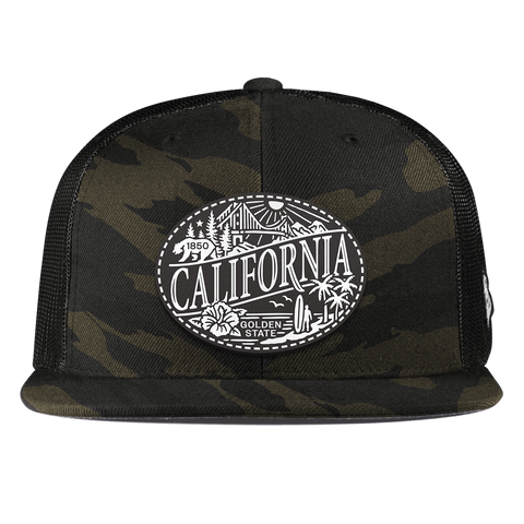 California Traveler Flat Trucker Midnight Camo