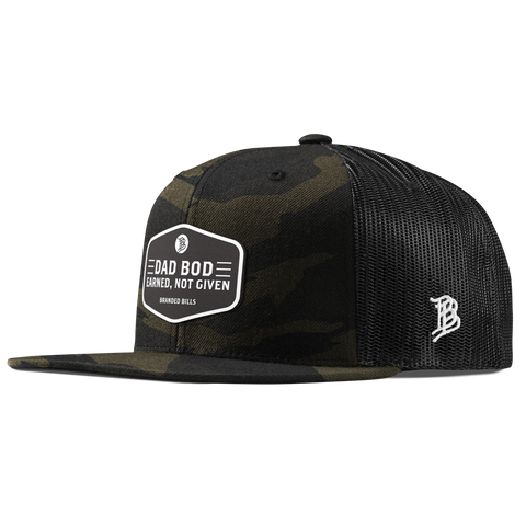 Dad Bod Flat Trucker Midnight Camo