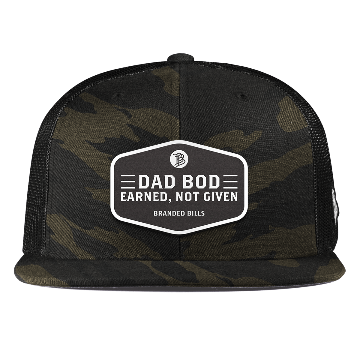 Dad Bod Flat Trucker Midnight Camo