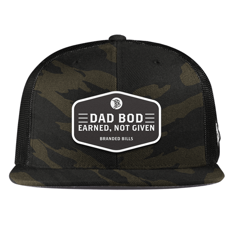 Dad Bod Flat Trucker Midnight Camo