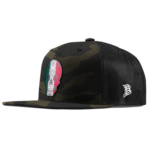 Fiesta Sugar Skull Flat Trucker Midnight Camo